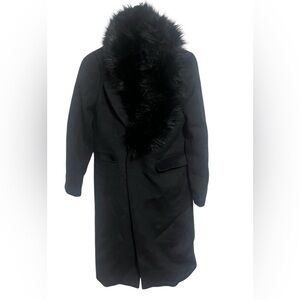 Lulus Black Wool Blend Jacket Sz XS